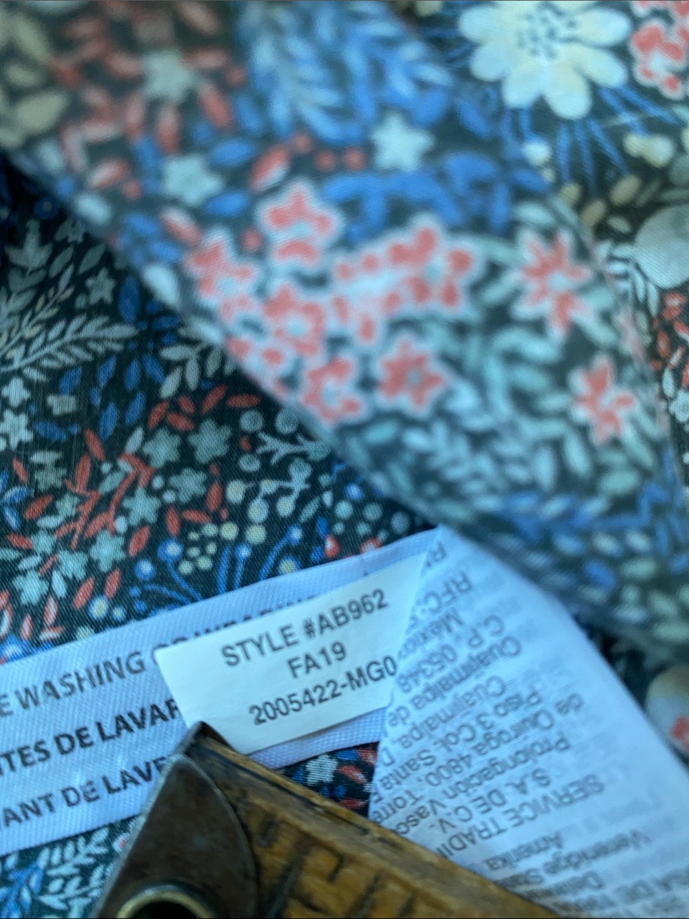 J. Crew Liberty Fabric Floral Button-Down Shirt in Navy Multi - Picture 10 of 10